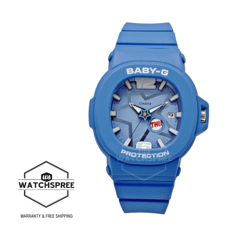 Casio Baby-G BGA-10 Lineup Y3K Style Blue Resin Band Watch BGA10D-2A2 BGA-10D-2A2