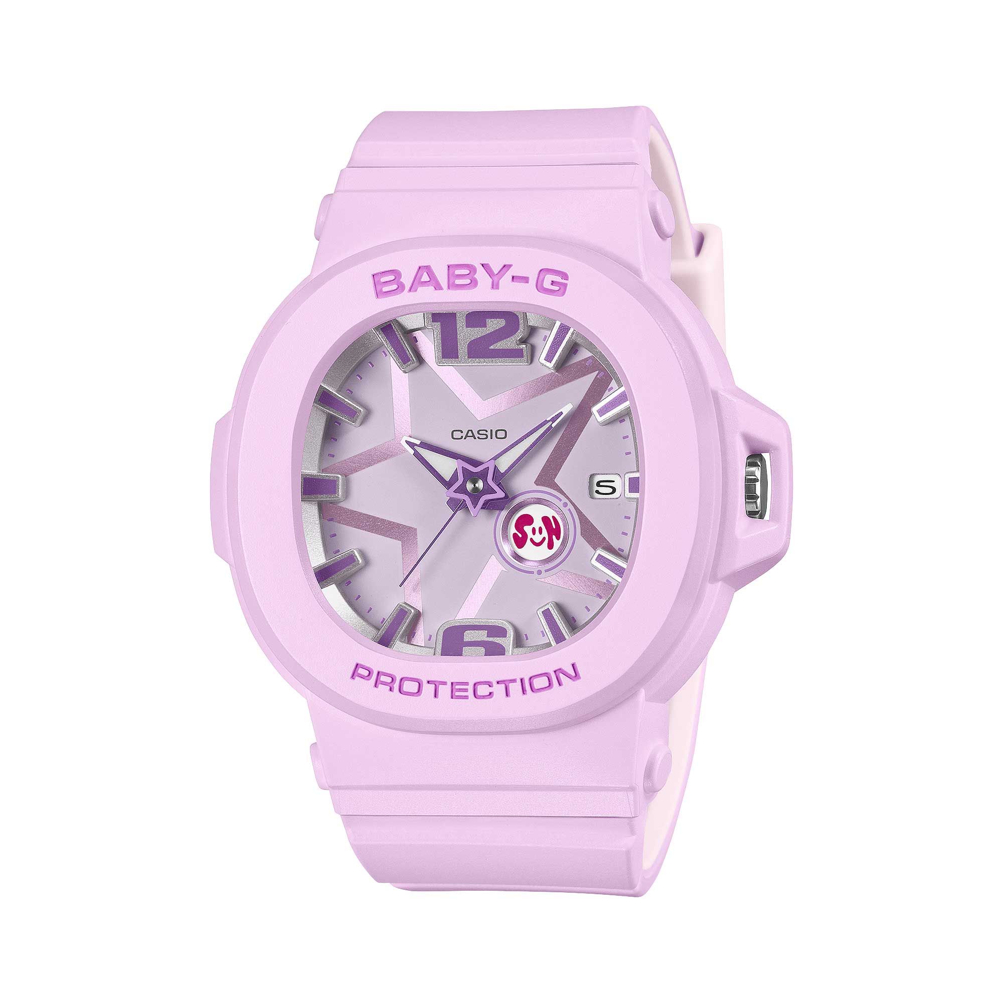 Casio Baby-G BGA-10 Lineup Y3K Style Light Purple Resin Band Watch BGA10D-6A BGA-10D-6A