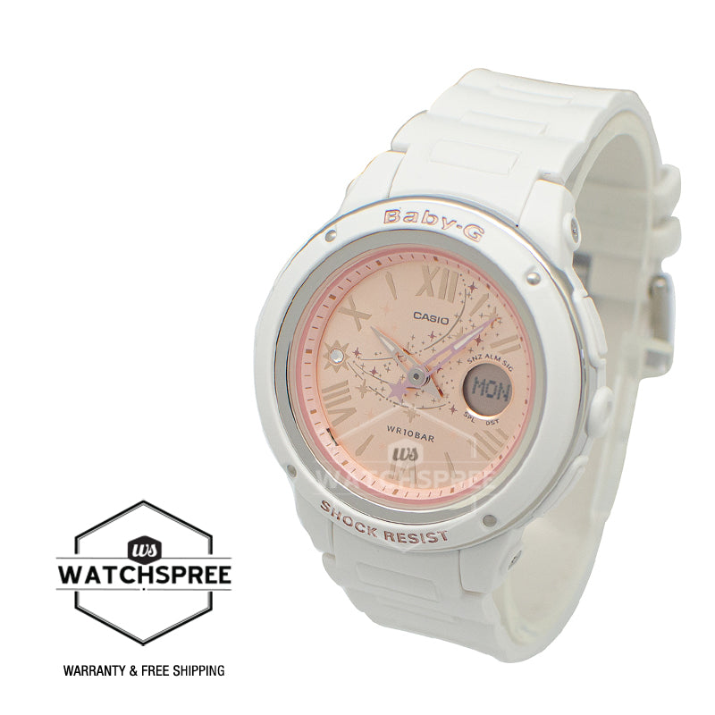 Casio Baby-G Popular Wide Face Shooting Star Series White Resin