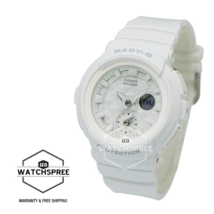 Casio Baby-G Standard Analog Digital White Resin Strap Watch BGA195-7A