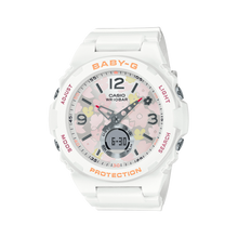 Load image into Gallery viewer, Casio Baby-G Standard Analog-Digital with Floral Dial White Resin Band Watch BGA260FL-7A BGA-260FL-7A
