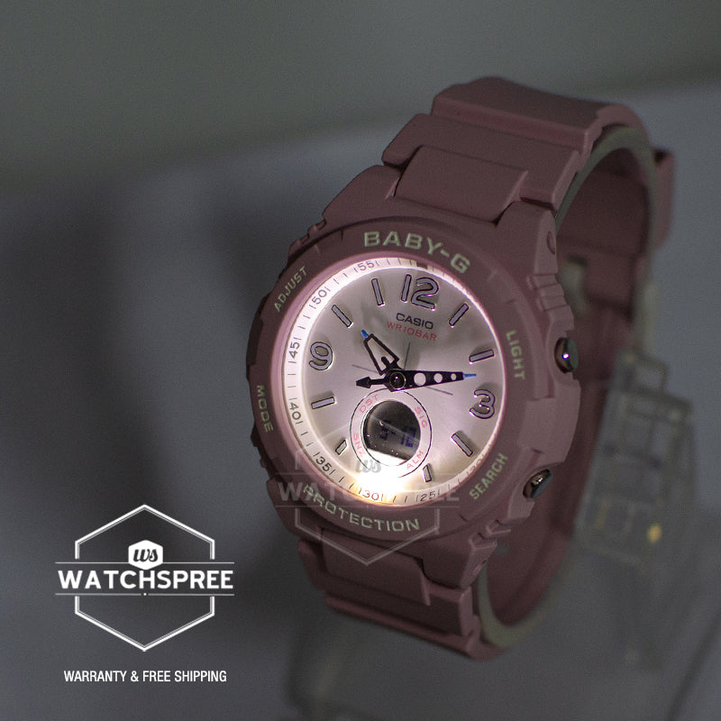 Casio Baby-G Standard Analog-Digital Pink Resin Band Watch BGA260SC-4A BGA-260SC-4A