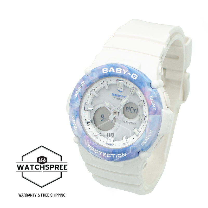 Casio Baby-G BGA270 Series in Summer Colours White Resin Band Watch BGA270M-7A BGA-270M-7A