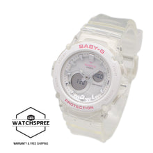 Load image into Gallery viewer, Casio Baby-G BGA270 Series in Summer Colours White Semi Transparent Band Watch BGA270S-7A BGA-270S-7A
