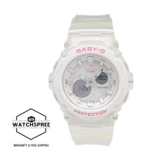 Load image into Gallery viewer, Casio Baby-G BGA270 Series in Summer Colours White Semi Transparent Band Watch BGA270S-7A BGA-270S-7A
