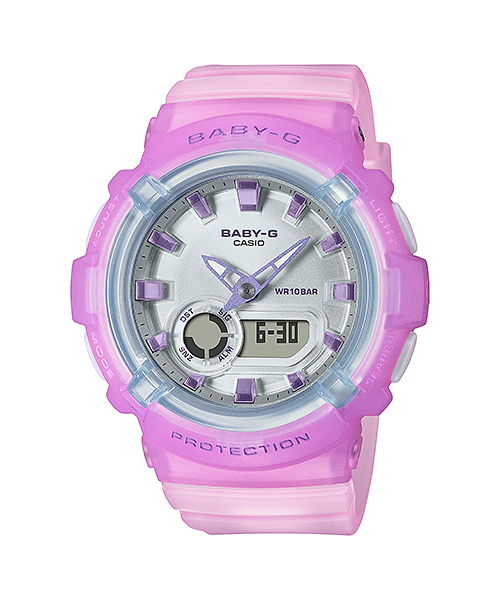 Casio Baby-G BGA-280 Lineup Light Purple Semi-Transparent Resin Band Watch  BGA280-6A BGA-280-6A| Watchspree