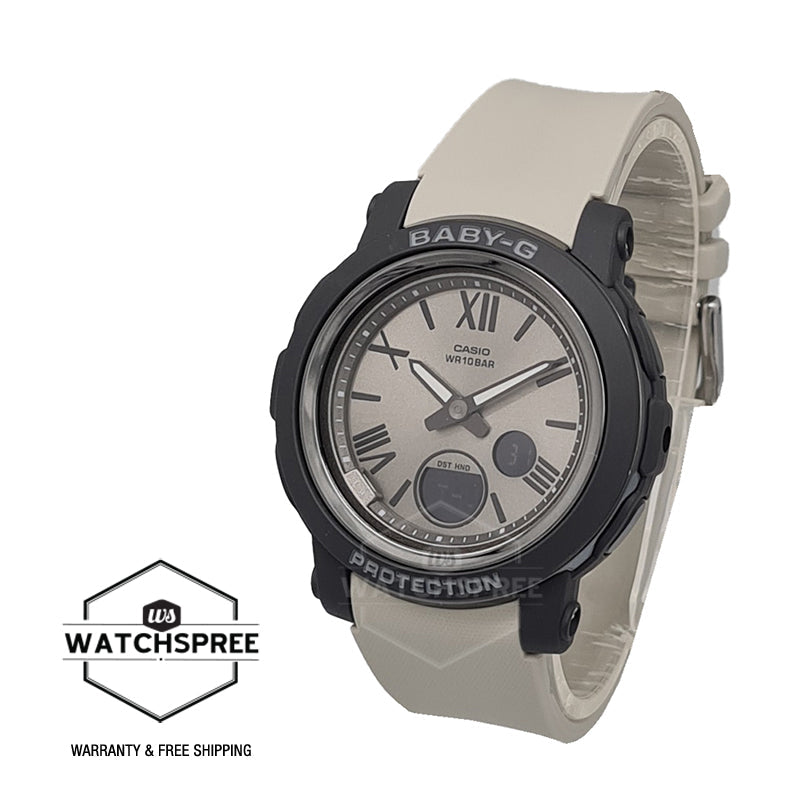 Casio Baby-G Standard Analog-Digital Light Grey Resin Band Watch BGA290-8A BGA-290-8A