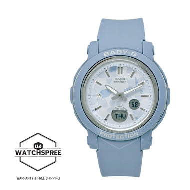 Casio Baby-G BGA-290 Lineup Flower Design Blue Resin Band Watch BGA290FL-2A BGA-290FL-2A