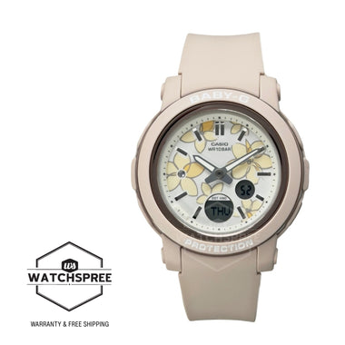 Casio Baby-G BGA-290 Lineup Flower Design Beige Resin Band Watch BGA290FL-4A BGA-290FL-4A