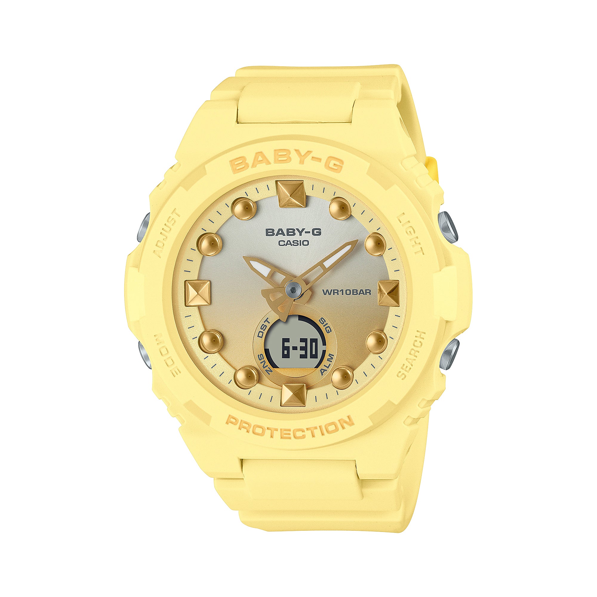 Casio Baby-G BGA-320 Lineup Summer Colours Series Yellow Resin Band Watch BGA320-9A BGA-320-9A