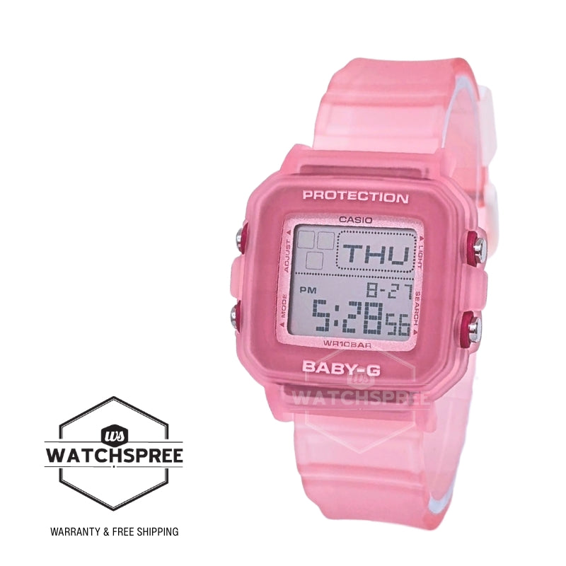 Casio Baby-G BGD-10 Lineup BABY-G?PLUS Semi-Transparent Pink Resin Band Watch BGD10KG-4D BGD-10KG-4D BGD-10KG-4