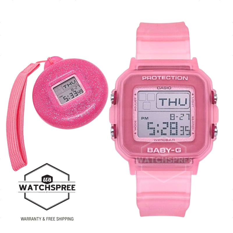 Casio Baby-G BGD-10 Lineup BABY-G?PLUS Semi-Transparent Pink Resin Band Watch BGD10KG-4D BGD-10KG-4D BGD-10KG-4