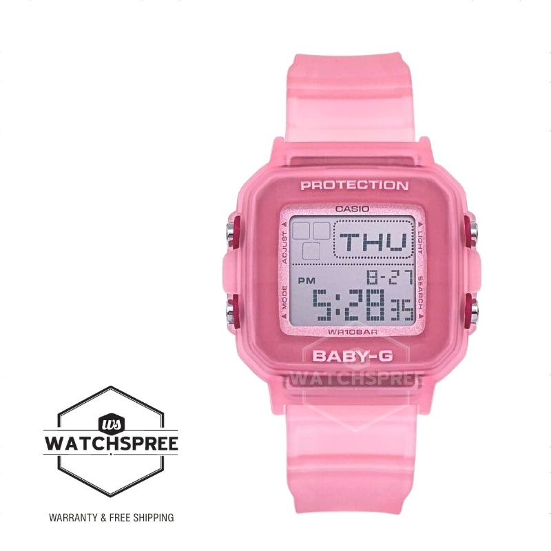 Casio Baby-G BGD-10 Lineup BABY-G?PLUS Semi-Transparent Pink Resin Band Watch BGD10KG-4D BGD-10KG-4D BGD-10KG-4