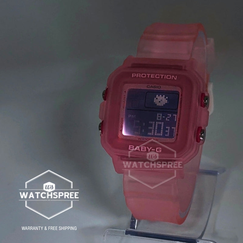 Casio Baby-G BGD-10 Lineup BABY-G?PLUS Semi-Transparent Pink Resin Band Watch BGD10KG-4D BGD-10KG-4D BGD-10KG-4