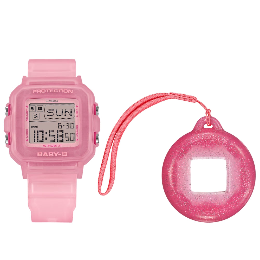 Casio Baby-G BGD-10 Lineup BABY-G?PLUS Semi-Transparent Pink Resin Band Watch BGD10KG-4D BGD-10KG-4D BGD-10KG-4