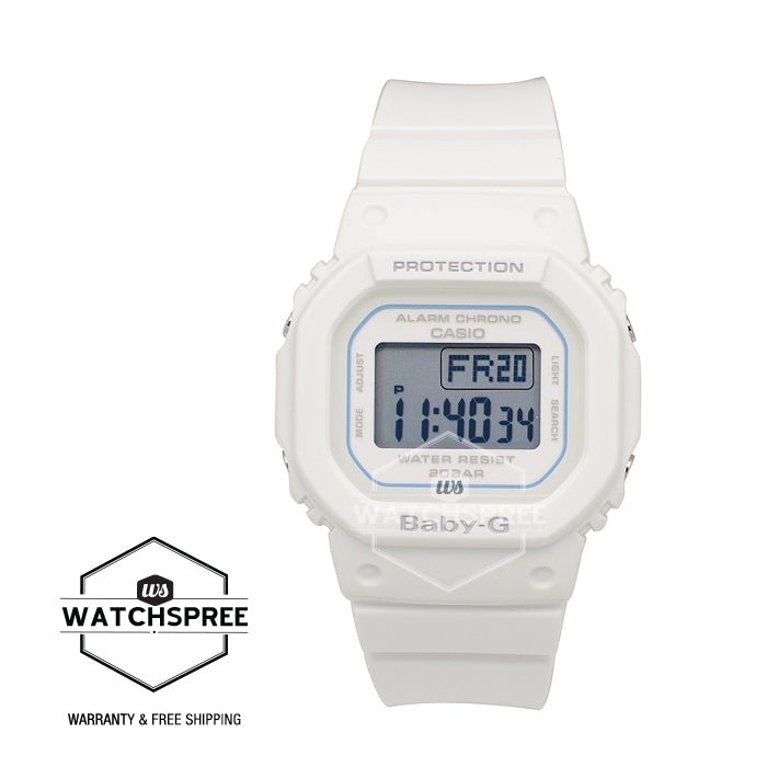 Casio Baby-G BGD-500 Series White Resin Band Watch BGD560-7D