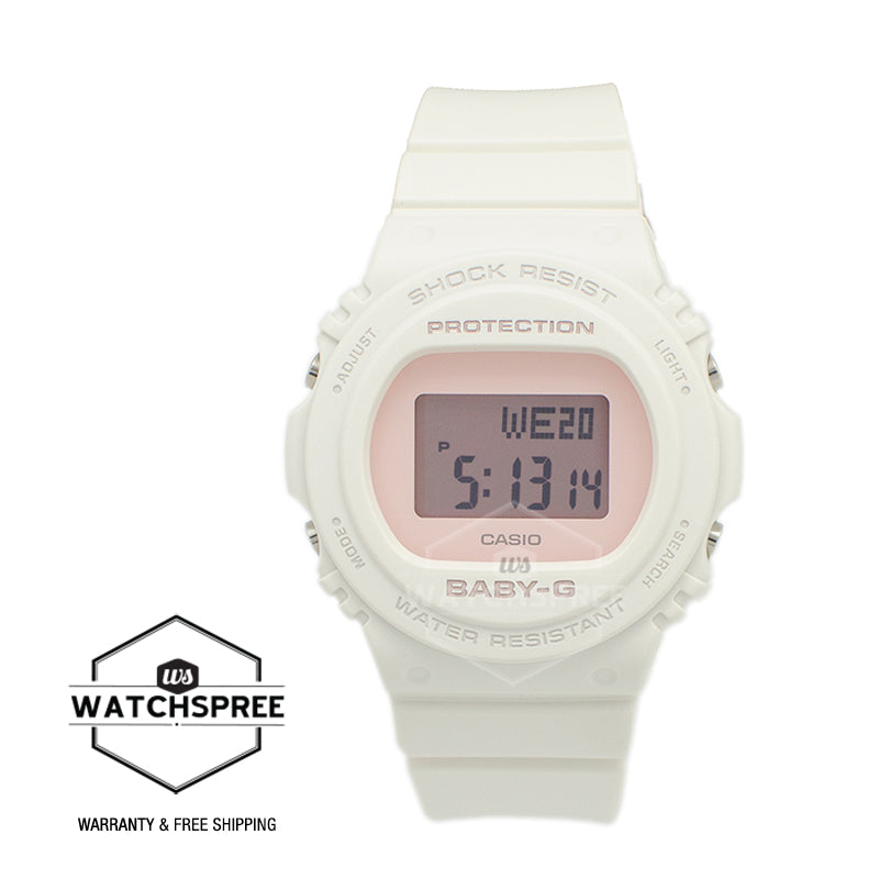 Casio Baby-G BGD-570 Lineup Off White Resin Band Watch BGD570-7B BGD-570-7B