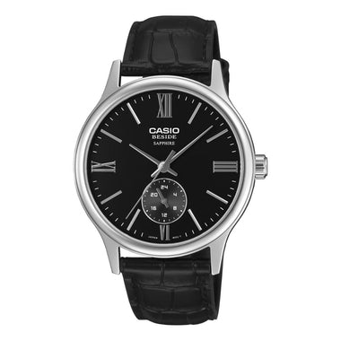 Casio Men's Beside Series Analog Black Leather Strap Watch BMS100L-1A BMS-100L-1A