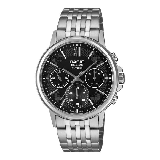 Casio Men's Beside Series Analog Stainless Steel Band Watch BMS300D-1A BMS-300D-1A