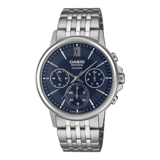 Casio Men's Beside Series Analog Stainless Steel Band Watch BMS300D-2A BMS-300D-2A