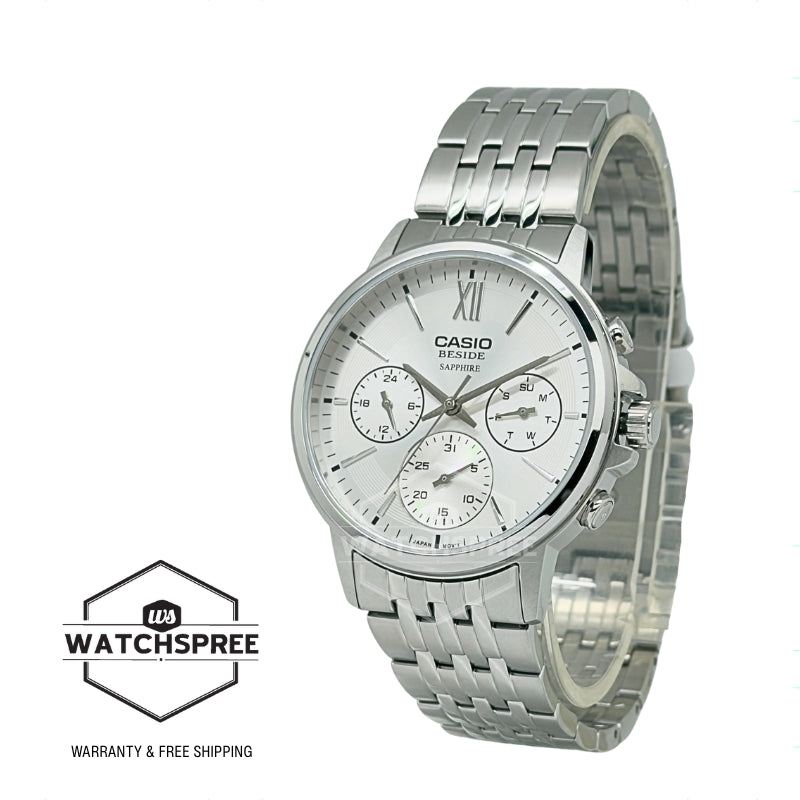 Casio Men's Beside Series Analog Stainless Steel Band Watch BMS300D-7A BMS-300D-7A