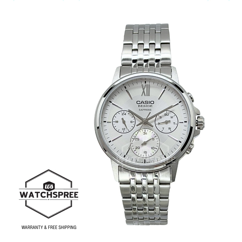 Casio Men's Beside Series Analog Stainless Steel Band Watch BMS300D-7A BMS-300D-7A