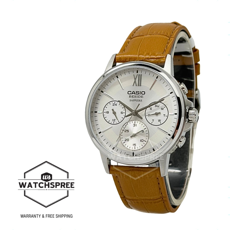 Casio Men's Beside Series Analog Brown Leather Strap Watch BMS300L-5A BMS-300L-5A
