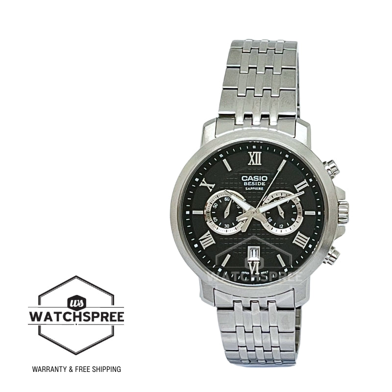 Casio Men's Beside Series Analog Stainless Steel Band Watch BMS500D-1A BMS-500D-1A