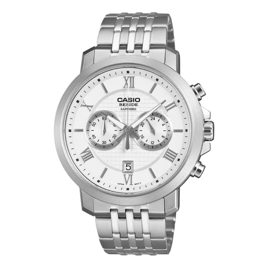 Casio Men's Beside Series Analog Stainless Steel Band Watch BMS500D-7A BMS-500D-7A