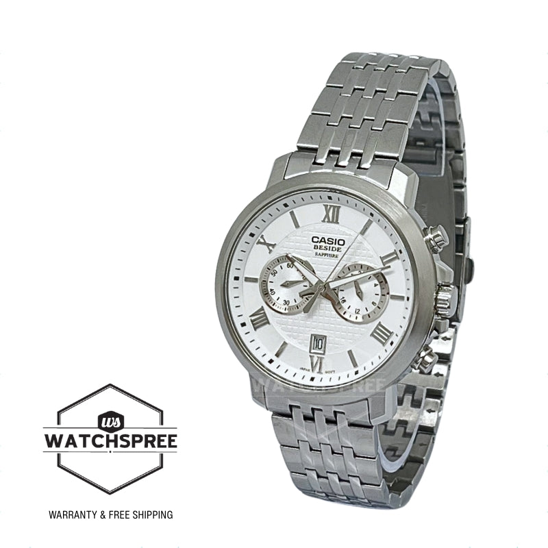 Casio Men's Beside Series Analog Stainless Steel Band Watch BMS500D-7A BMS-500D-7A