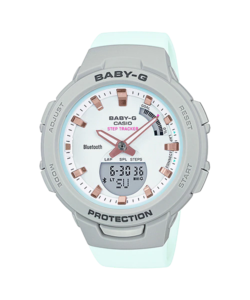 Casio Baby-G Bluetooth® Grey Resin Band Watch BSAB100MC-8A BSA-B100MC-8A