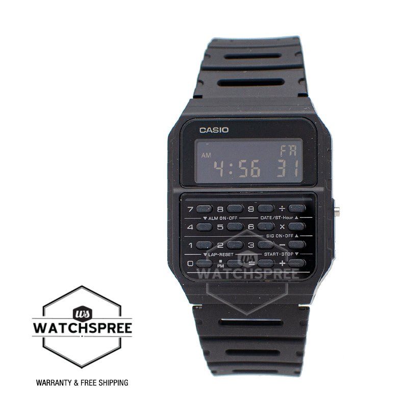 Casio Data Bank Calculator Black Resin Band Watch CA53WF-1B CA-53WF-1B