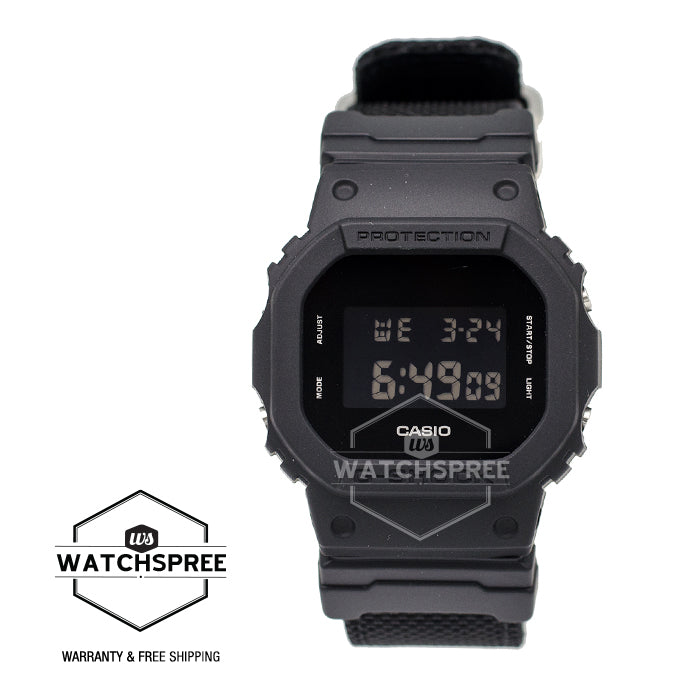 Casio G-Shock Special Color models Black CORDURA Nylon Strap Watch DW5600BBN-1D