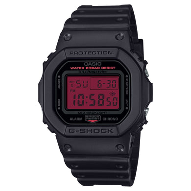 Casio G-Shock DW-5600 Lineup Black and Bold Red Series Black Bio-Based Resin Band Watch DW5600BBR-1D DW-5600BBR-1D DW-5600BBR-1