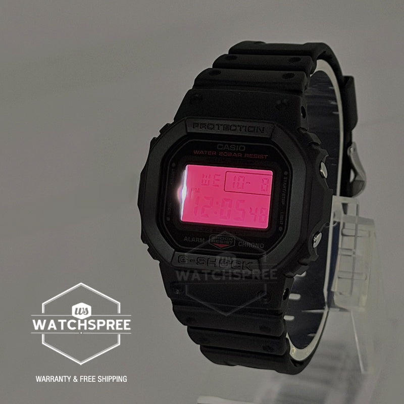 Casio G-Shock DW-5600 Lineup Black and Bold Red Series Black Bio-Based Resin Band Watch DW5600BBR-1D DW-5600BBR-1D DW-5600BBR-1