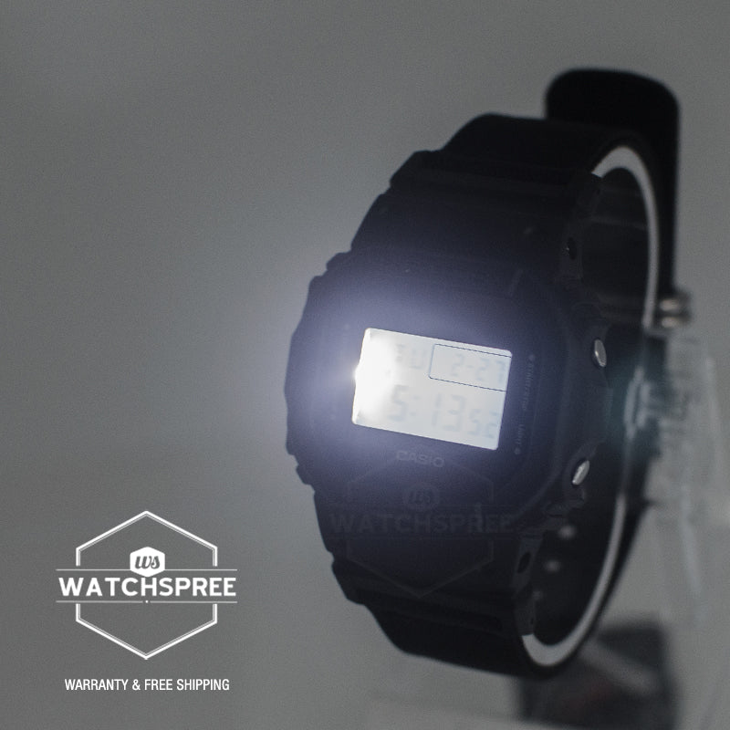Casio G-Shock DW-5600 Lineup Utility Black Series Black CORDURA Watch DW5600BCE-1D