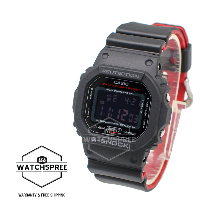Casio G-Shock Black x Red Heritage Color Series Watch DW5600HR-1D DW-5600HR-1D