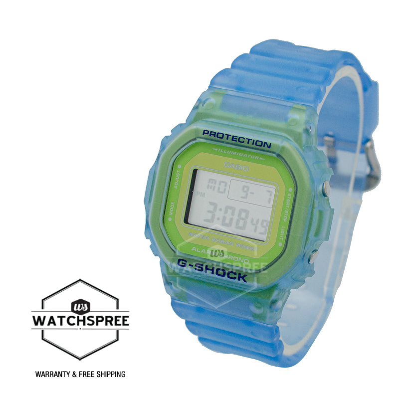 Casio G-Shock DW-5600 Lineup Special Colour Model Blue Semi-Transparent Resin Band Watch DW5600LS-2D DW-5600LS-2