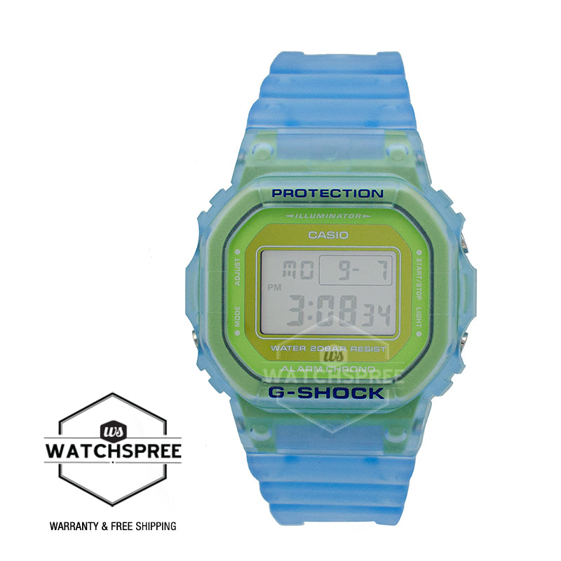 Casio G-Shock DW-5600 Lineup Special Colour Model Blue Semi-Transparent Resin Band Watch DW5600LS-2D DW-5600LS-2