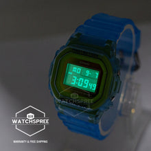Load image into Gallery viewer, Casio G-Shock DW-5600 Lineup Special Colour Model Blue Semi-Transparent Resin Band Watch DW5600LS-2D DW-5600LS-2
