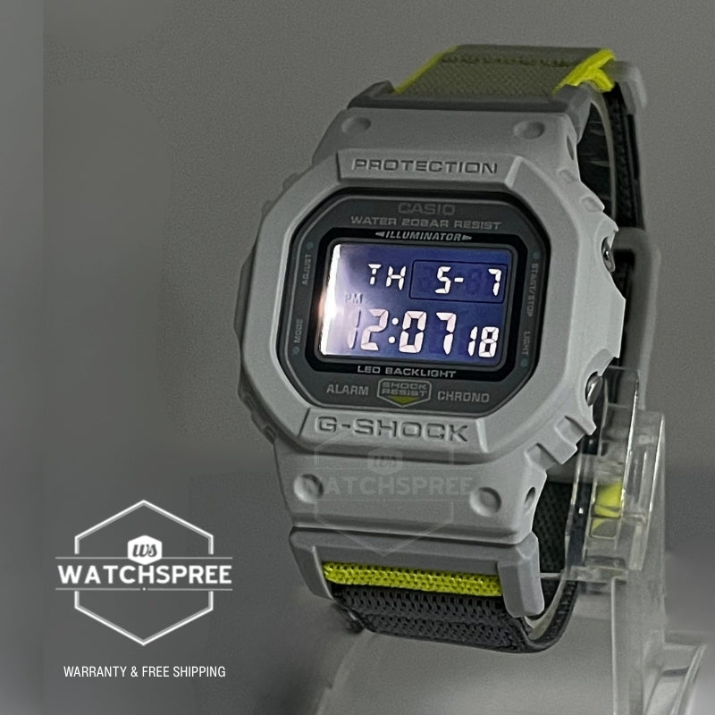 Casio G-Shock DW-5600 Lineup Nature Colour Series Two-Tone Cloth Band Watch DW5600MNC-7A8 DW-5600MNC-7A8