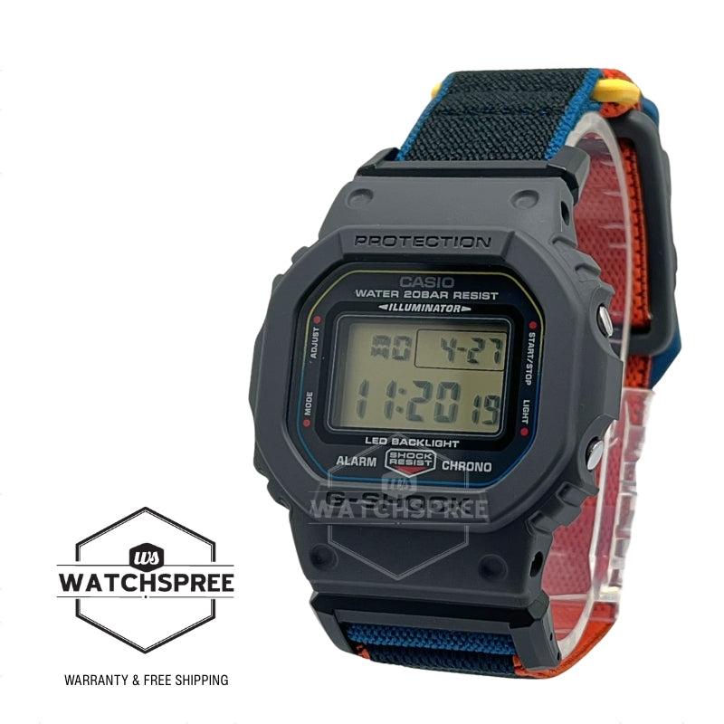 Casio G-Shock DW-5600 Lineup Nature Colour Series Multicolour Cloth Band Watch DW5600MNC-8A2 DW-5600MNC-8A2