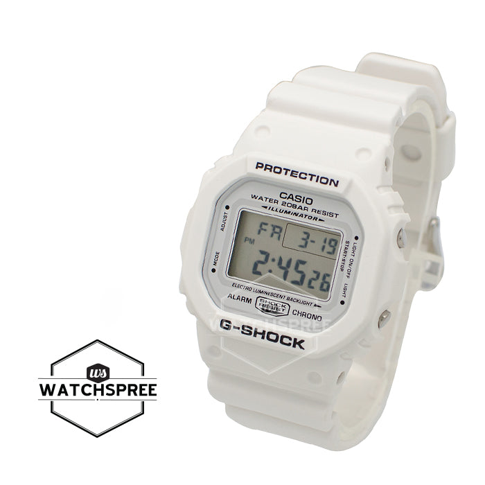 Casio G-Shock White Theme Special Color Model White Resin Band Watch DW5600MW-7D DW-5600MW-7D