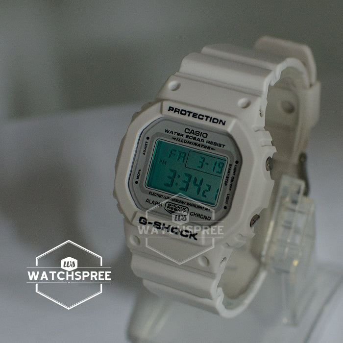 Casio G-Shock White Theme Special Color Model White Resin Band Watch DW5600MW-7D DW-5600MW-7D