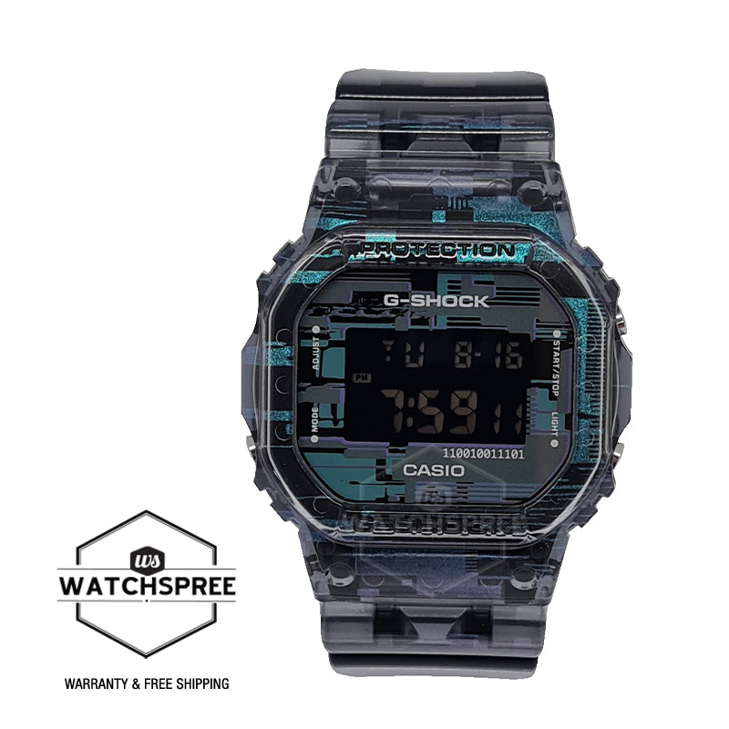 Casio G-Shock DW-5600 Lineup Naughty Noise Series Digital Glitch Translucent Resin Band Watch DW5600NN-1D DW-5600NN-1D DW-5600NN-1