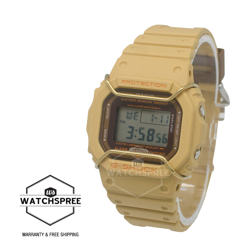 Casio G-Shock DW-5600 Lineup Tone-on-Tone Series Sand Brown Resin Band Watch DW5600PT-5D DW-5600PT-5D DW-5600PT-5