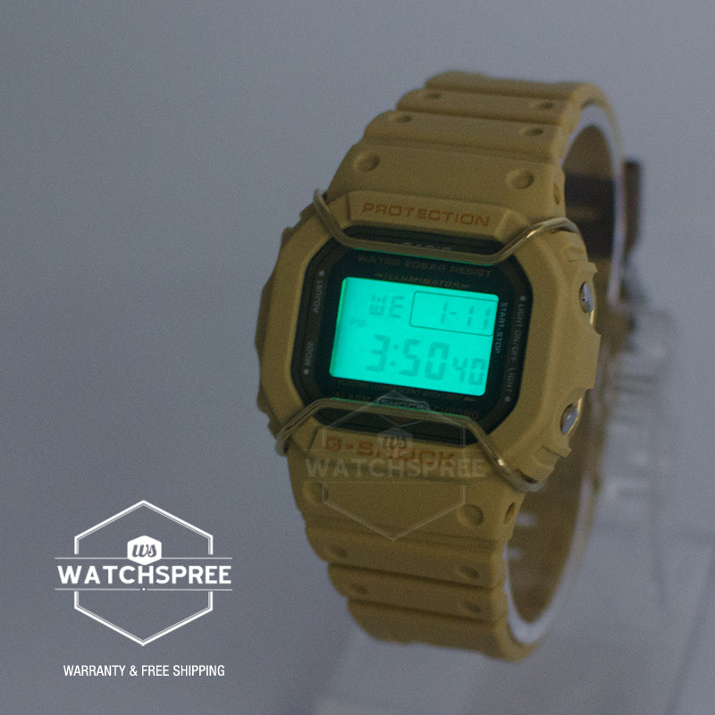 Casio G-Shock DW-5600 Lineup Tone-on-Tone Series Sand Brown Resin Band Watch DW5600PT-5D DW-5600PT-5D DW-5600PT-5