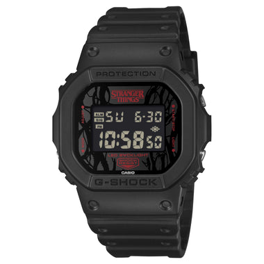 Casio G-Shock DW-5600 Lineup Stranger Things Collaboration Model Bio-Based Black Resin Band Watch DW5600STT-1D DW-5600STT-1D DW-5600STT-1 [S]