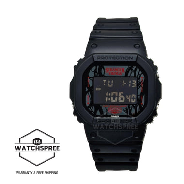 Casio G-Shock DW-5600 Lineup Stranger Things Collaboration Model Bio-Based Black Resin Band Watch DW5600STT-1D DW-5600STT-1D DW-5600STT-1 [S]