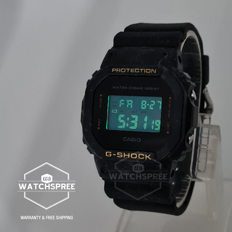Casio G-Shock DW-5600 Lineup Summer Sea Motif Black Resin Band With Ocean Wave Pattern Watch DW5600WS-1D DW-5600WS-1D DW-5600WS-1